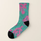 Chaussettes roses et vertes d'impression de (Gauche - extérieur)