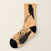 Chaussettes Silhouette Black Bird Raven (Gauche - extérieur)