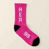 Chaussettes sport cool néo rose (Gauche intérieur)