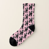Chaussettes tout-en-imprimé rose pour Poodles stan (Gauche - extérieur)