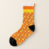 Chaussettes Tout-Sur-Imprimé Halloween Candy Corn (Gauche - extérieur)