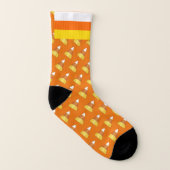 Chaussettes Tout-Sur-Imprimé Halloween Candy Corn (Gauche intérieur)