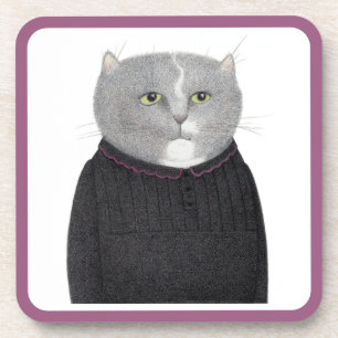 CHAUSSEUR CAT Dessous de verre en plastique dur