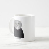 CHAUSSEUR CHAT Mug blanc + Texte (Devant gauche)