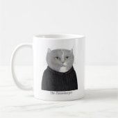 CHAUSSEUR CHAT Mug blanc + Texte (Gauche)