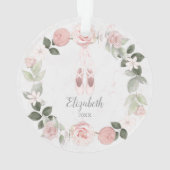 Chaussons de ballet en couronne de fer rose person (dos)