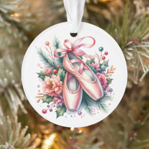 Chaussons de ballet, Fleurs Noël personnalisé