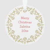 Chaussons de ballet, Fleurs Noël personnalisé (dos)