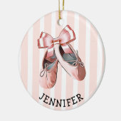 Chaussons de ballet personnalisés Ornement de Noël (Gauche)