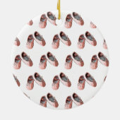 Chaussons de ballet personnalisés Ornement de Noël (Dos)