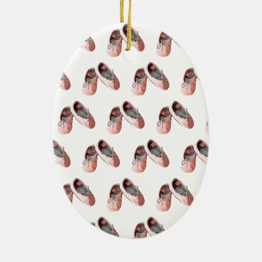 Chaussons de ballet personnalisés Ornement de Noël (Dos)