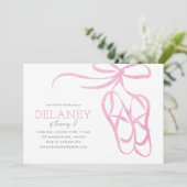 Chaussons de Ballet Rose Invitation de fête d'anni (Debout devant)