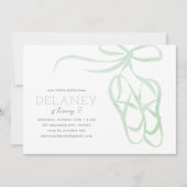 Chaussons de ballet vert Invitation de fête d'anni (Devant)