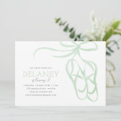 Chaussons de ballet vert Invitation de fête d'anni (Debout devant)