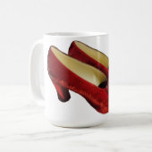Chaussons Rouges Ruby Chaussures Mug Café Méchant! (Devant gauche)