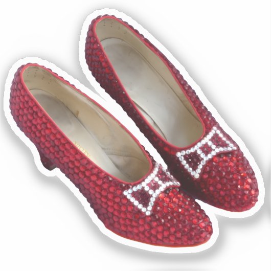 Chaussons Rouges Ruby Chaussures Sticker en Vinyl  (Recto)