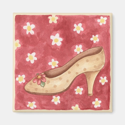 Chaussure à fleurs - Aimant (Devant)