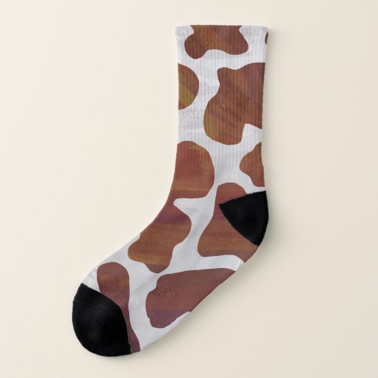 Chaussure à motif vache marron (Gauche - extérieur)