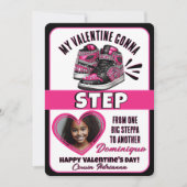 Chaussure à semelle rose vif et noire Photo Carte (Devant)