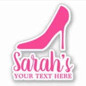 Chaussure à talon rose haute chaussure autocollant (Devant)