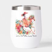 Chaussure avec une jolie fille à cheval. (Arrière)