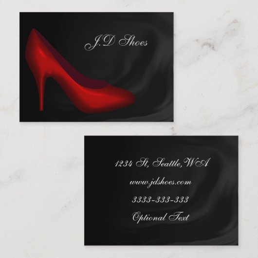 Chaussure cartes de visite de mode (Devant / Derrière)