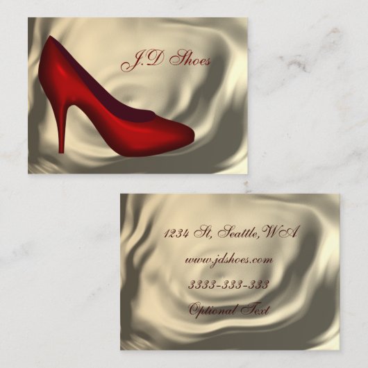 Chaussure cartes de visite de mode (Devant / Derrière)