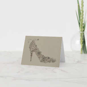 Chaussure chic - carte de salutation/note