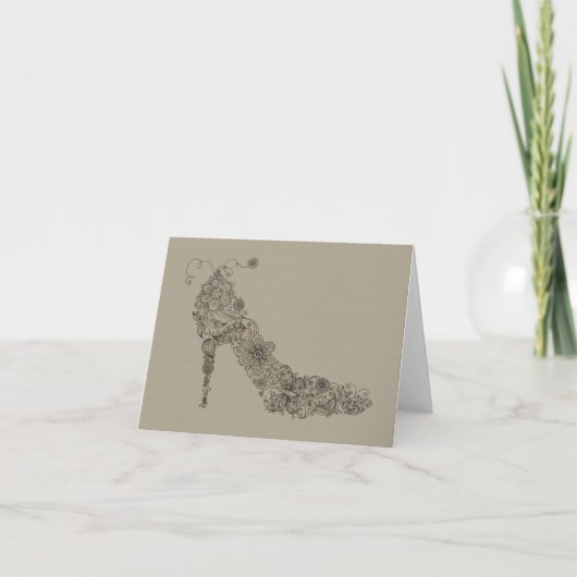 Chaussure chic - carte de salutation/note (Devant)