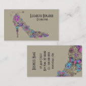 Chaussure chic - cartes de visite (d'options de (Devant / Derrière)