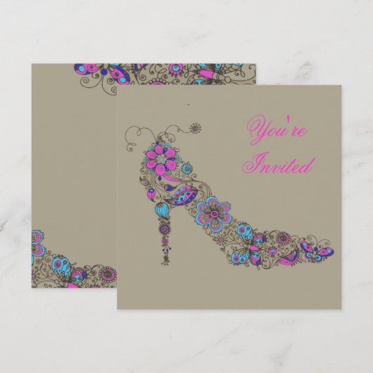 Chaussure Chic ~ Invitations (Devant / Derrière)