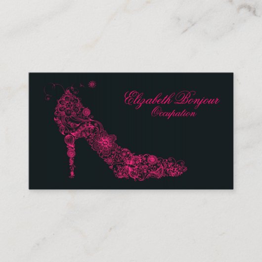 Chaussure chic (plus d'options) - carte de visite (Devant)