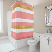 Chaussure contemporaine Blanche et Or Rideau de do (En situation)