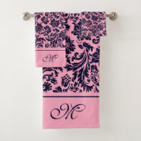 Chaussure de bain monogramme rose et bleu vintage