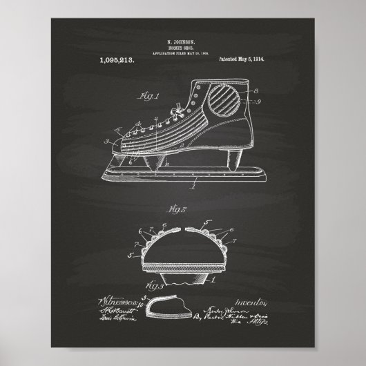 Chaussure de hockey 1914 Tableau de bord de l'art (Devant)