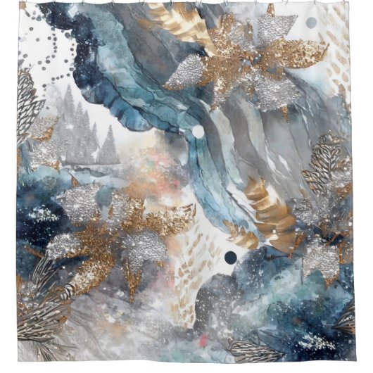 Chaussure d'hiver en encre d'art Douche rideau (Devant)