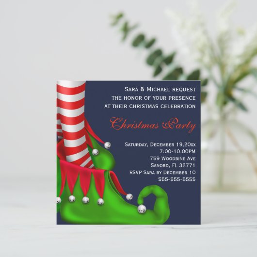 Chaussure Elf Moderne Noël Invitation (Debout devant)