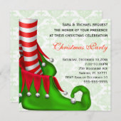 Chaussure Elf Moderne Noël Invitation (Devant / Derrière)