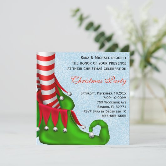 Chaussure Elf Moderne Noël Invitation (Debout devant)