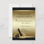 Chaussure haute talon en or noir RSVP (Dos)