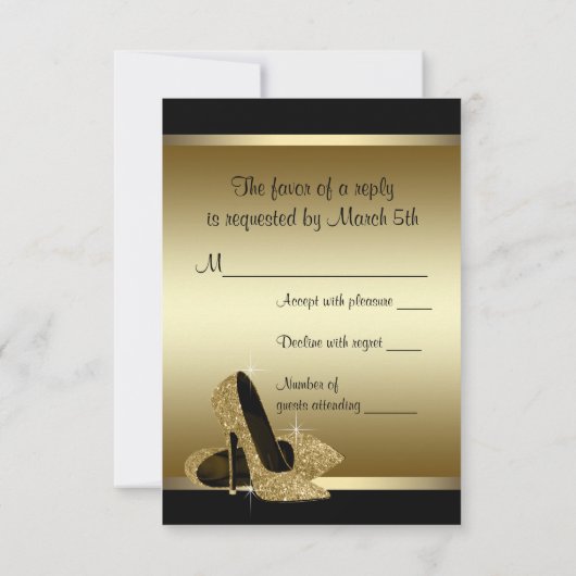 Chaussure haute talon en or noir RSVP (Dos)