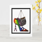 Chaussure humoristique et sacs à main Carte d'anni (Fleur jaune)