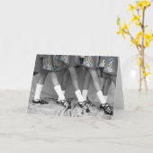 Chaussure molle noire et blanche Danseurs Carte bl (Fleur jaune)
