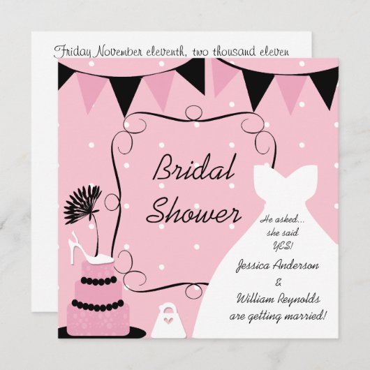 Chaussure Pour Une Invitation Pensée À Une Douche (Devant / Derrière)