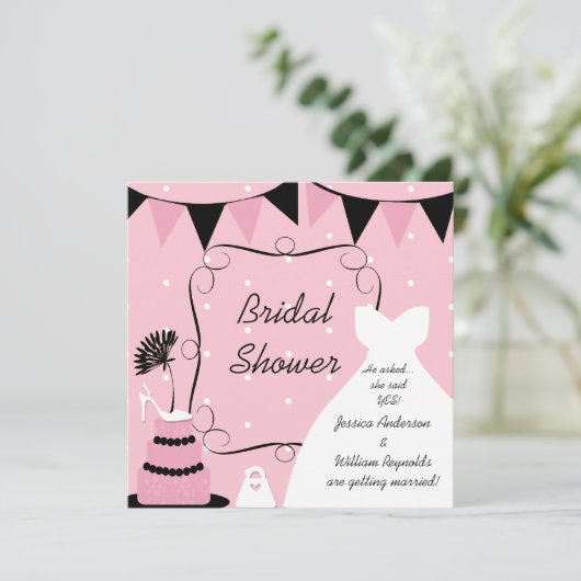 Chaussure Pour Une Invitation Pensée À Une Douche (Debout devant)