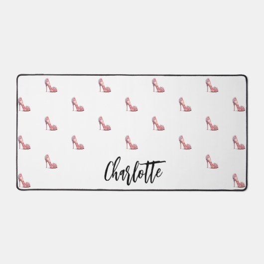 Chaussure rose blanc nom glamour (Recto)