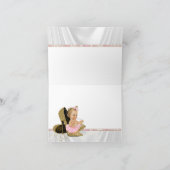 Chaussure rose or fille Baby shower Merci (Intérieur)