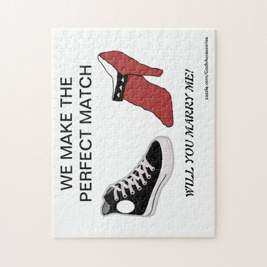 Chaussure vous m'épouserez puzzle (Vertical)