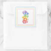 CHAUSSURES À COUVERTURE Grand Stickers Carré (Sac)