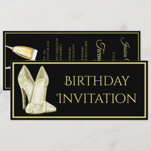 Chaussures à paillettes et carte d'anniversaire Ch